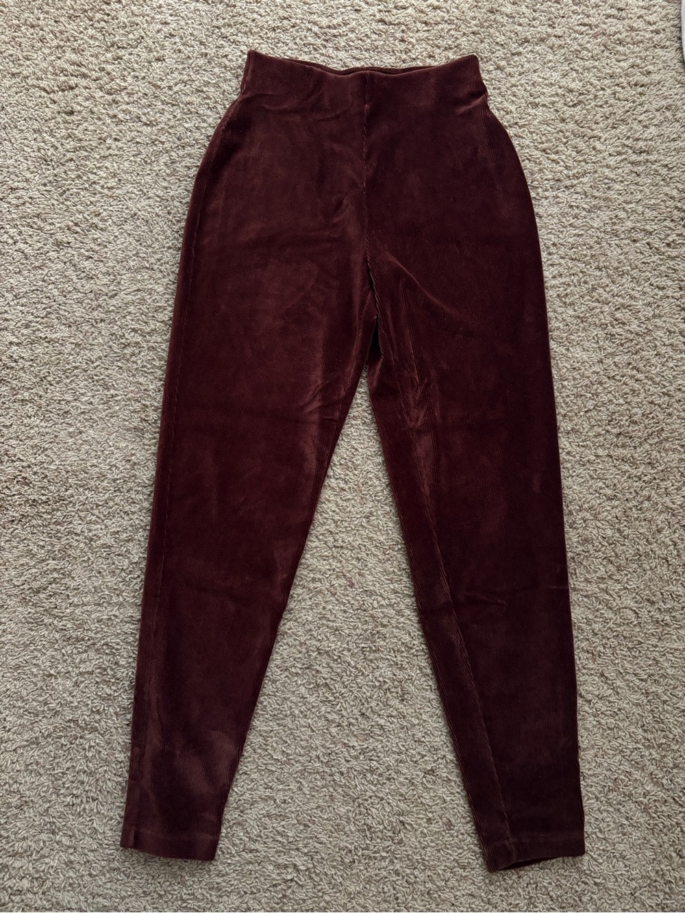 Valerie Stevens Vintage Corduroy Velour Pull On Tapered Pant Women’s Medium